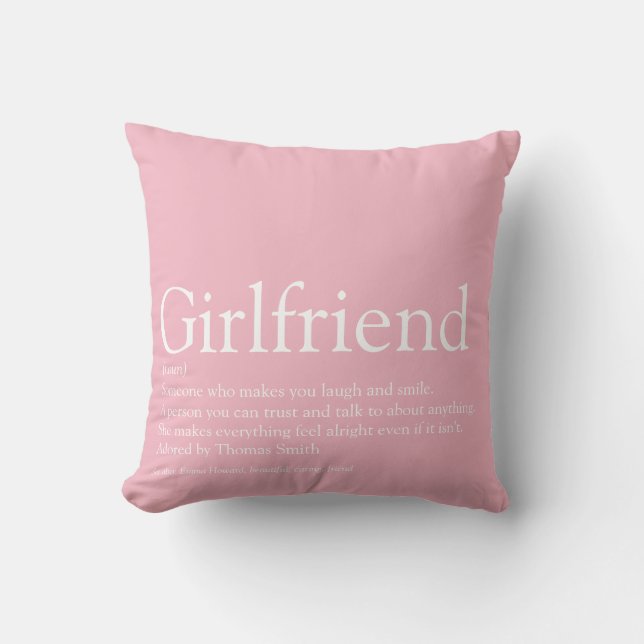 Best Ever Girlfriend Definition Chic Modern Kissen (Vorderseite)