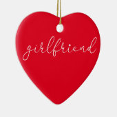 Best Ever Girlfriend Definition Script Liebe Herz Keramik Ornament (Rechts)