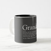 Best Ever Grandpa Grandad Papa Definition grau Zweifarbige Tasse (Vorderseite Links)
