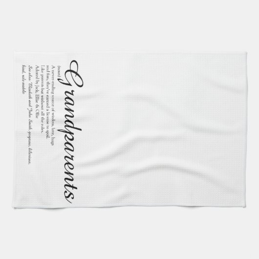 Best Ever Großeltern Definition Skript Geschirrtuch (Horizontal)