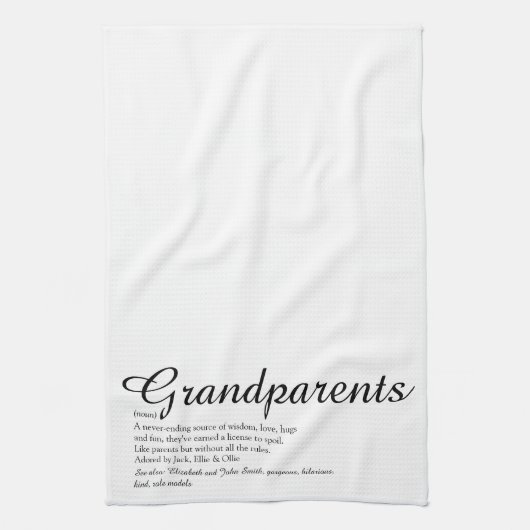 Best Ever Großeltern Definition Skript Geschirrtuch (Vertikal)