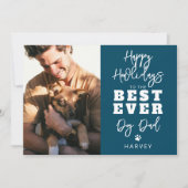 Best Ever Hund Vater | FOTO Feiertagskarte (Vorderseite)