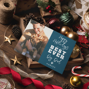 Best Ever Hund Vater   FOTO Feiertagskarte