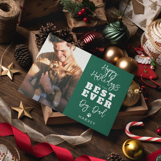 Best Ever Hund Vater | FOTO Feiertagskarte
