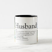 Best Ever Husband Definition 4 Foto Zweifarbige Tasse (Mittel)