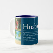Best Ever Husband Definition 4 FotoCollage Zweifarbige Tasse (Vorderseite Links)
