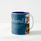 Best Ever Husband Definition 4 FotoCollage Zweifarbige Tasse (VorderseiteRechts)