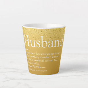Best Ever Husband Definition Gold Glitzer Milchtasse