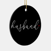 Best Ever Husband Definition Script Red Liebe Hear Keramik Ornament (Rechts)