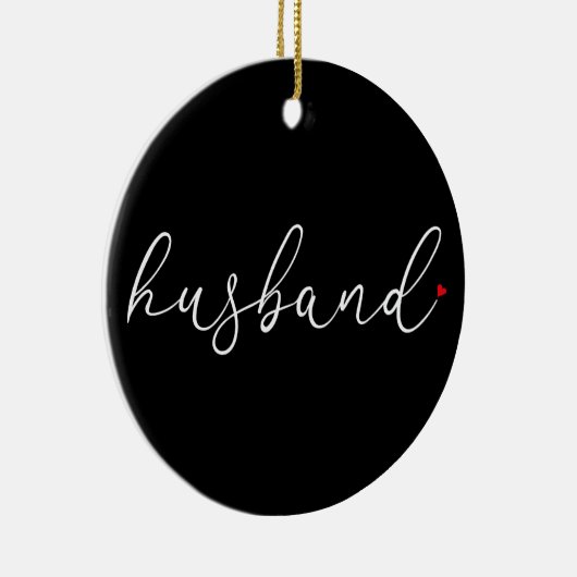 Best Ever Husband Definition Script Red Liebe Hear Keramik Ornament (Rechts)