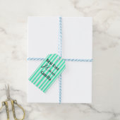 Best ever mom green stripped pattern pastel neon  geschenkanhänger (Mit Garn)