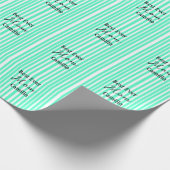 Best ever mom green stripped pattern pastel neon  geschenkpapier (Ecke)