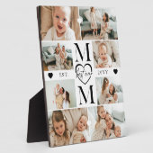 Best Ever Mom Heart Custom Photo Collage Keepsake Fotoplatte (Seite)