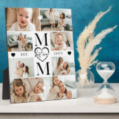 Best Ever Mom Heart Custom Photo Collage Keepsake Fotoplatte (Seite)
