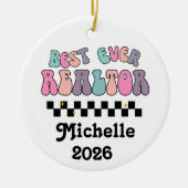Best Ever Realtor Keramik Ornament (Vorne)