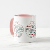 Best Ever Red Apple Lehrer Wertungsqualitäten Tasse (Vorderseite Links)