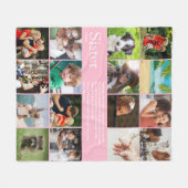 Best Ever Sister Definition 16 Foto Girly Pink Fleecedecke (Vorderseite (Horizontal))
