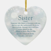 Best Ever Sister Definition Frohe Weihnachten Keramik Ornament (Vorne)