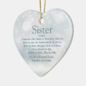 Best Ever Sister Definition Frohe Weihnachten Keramik Ornament (Links)