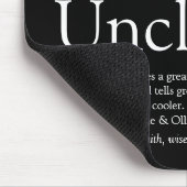 Best Ever Uncle Fun Cool Modern Black and White Mousepad (Ecke)