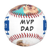 Best Ever Vater Fotos Baseball (Rückseite)