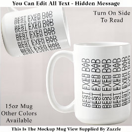 Best Ever Vater Hidden Message 158B Weihnachten Kaffeetasse