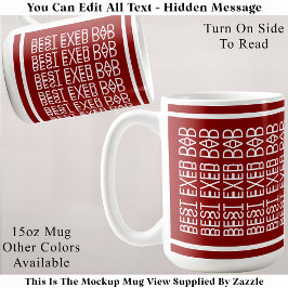 Best Ever Vater Hidden Message 158R Christmas Kaffeetasse