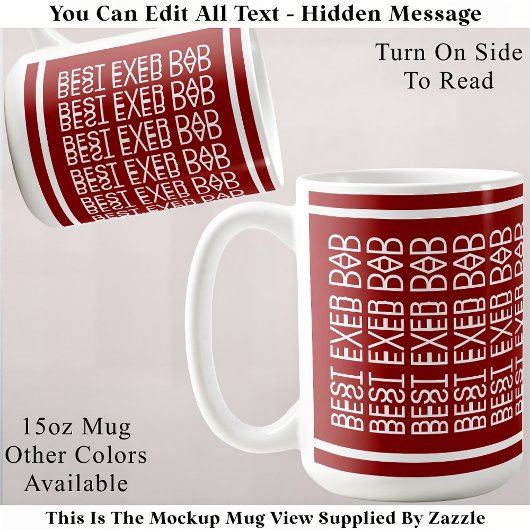 Best Ever Vater Hidden Message 158R Christmas Kaffeetasse