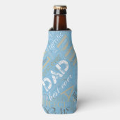 Best Ever Vater Word Cloud Blue ID263 Flaschenkühler (Flaschenvorderseite)
