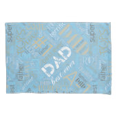 Best Ever Vater Word Cloud Blue ID263 Kissenbezug (Vorderseite)