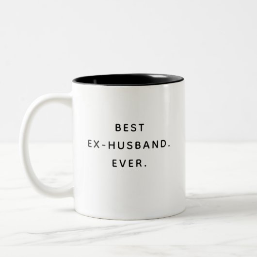 Best EX-HUSBAND ever, funny trendy humor Zweifarbige Tasse (Links)