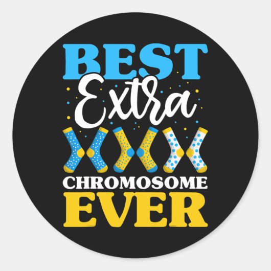 Best Extra Chromosome Syndrome Awareness Runder Aufkleber (Vorderseite)