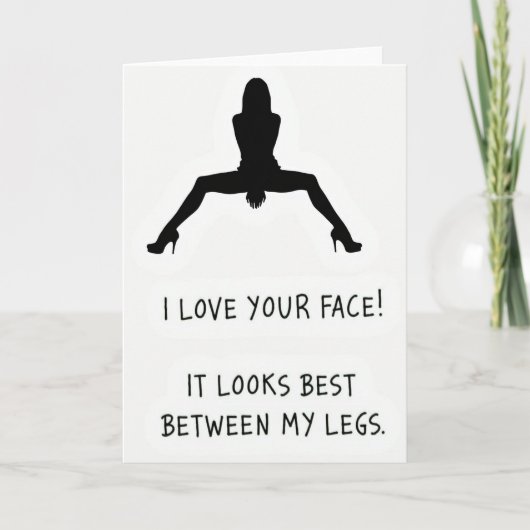 Best Face Between My Legs Card Karte (Vorderseite)