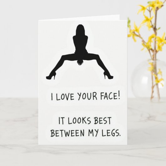 Best Face Between My Legs Card Karte (Gelbe Blume)