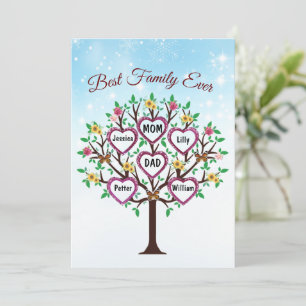 Best Family Card für Ihren Urlaub Dankeskarte