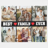 Best family ever 6photo collage  fleecedecke (Vorderseite (Horizontal))