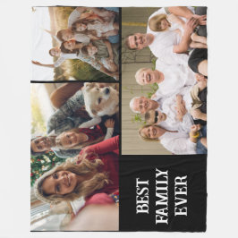 Best family ever photo collage Fleece Blanket