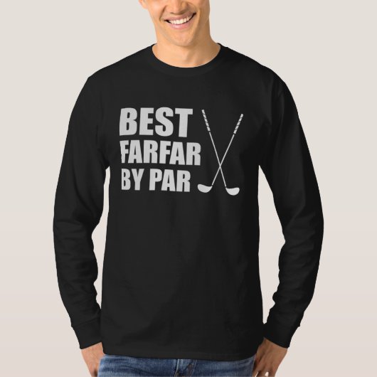 Best Farfar By Par Swedish Grandpa Golfer Pun T-Shirt (Vorderseite)