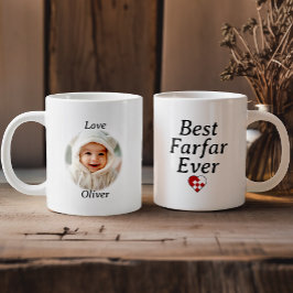 Best Farfar Ever - Personalisiertes Foto Weihnacht Jumbo-Tasse