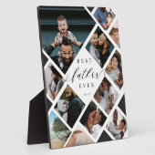 Best Father Ever Modern Photo Collage Keepsake Fotoplatte (Seite)