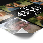 Best Father Ever – Personalized Photo Collage  Fotodruck (Ecke)