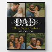 Best Father Ever Personalized Photo Collage Fotoplatte (Vorderseite)