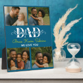 Best Father Ever Personalized Photo Collage Fotoplatte (Seite)