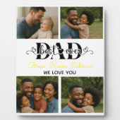 Best Father Ever Personalized Photo Collage Fotoplatte (Vorderseite)