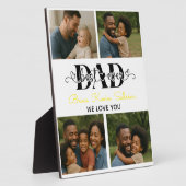 Best Father Ever Personalized Photo Collage Fotoplatte (Seite)