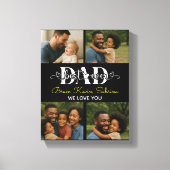 Best Father Ever Personalized Photo Collage Leinwanddruck (Vorderseite)