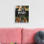 Best Father Ever Personalized Photo Collage Leinwanddruck (Insitu (Wohnzimmer))