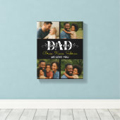 Best Father Ever Personalized Photo Collage Leinwanddruck (Insitu (Holzboden))