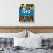 Best Father Ever Personalized Photo Collage Leinwanddruck (Insitu (Schlafzimmer))