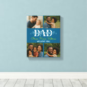 Best Father Ever Personalized Photo Collage Leinwanddruck (Insitu (Holzboden))